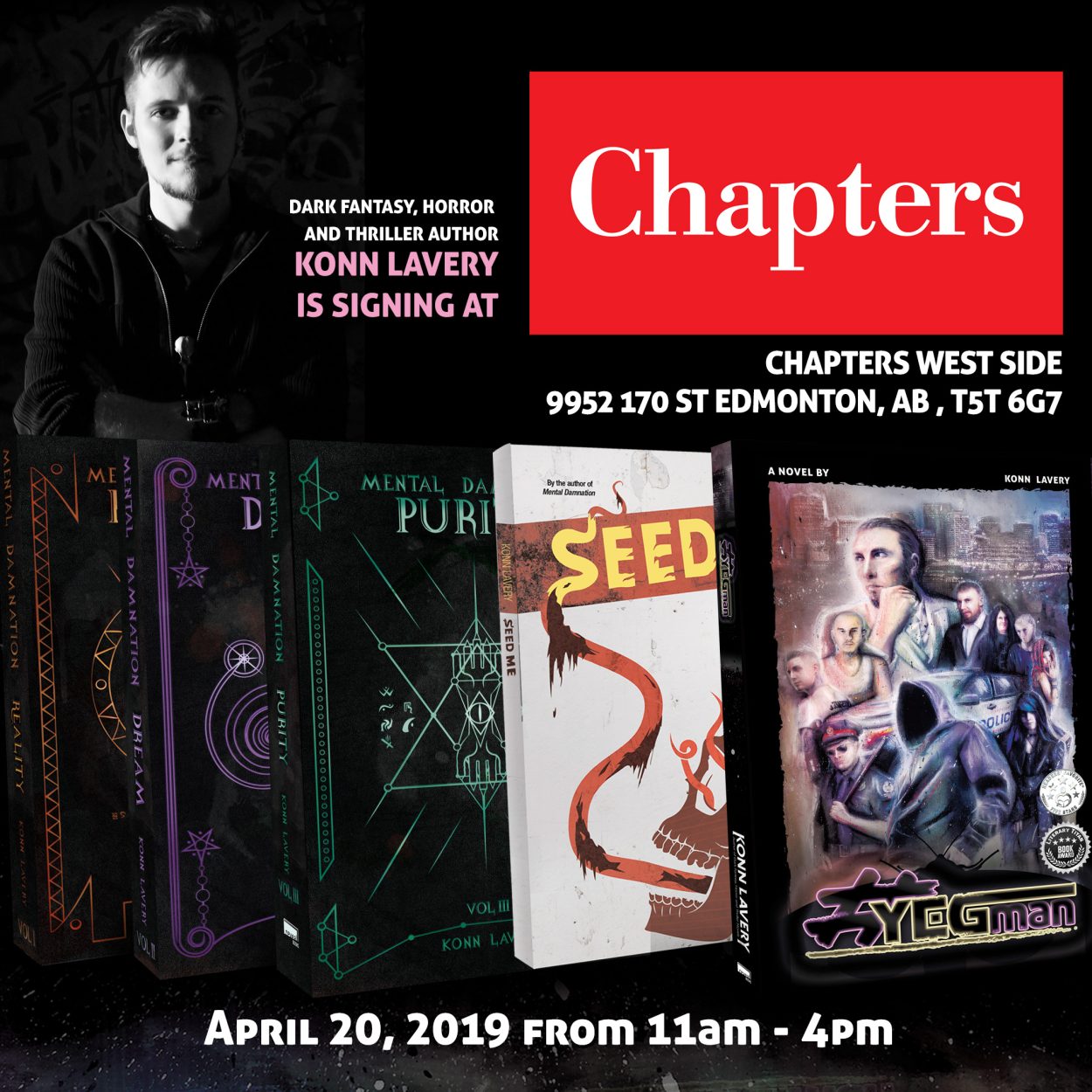 Westside Chapters Konn Lavery book signing Edmonton