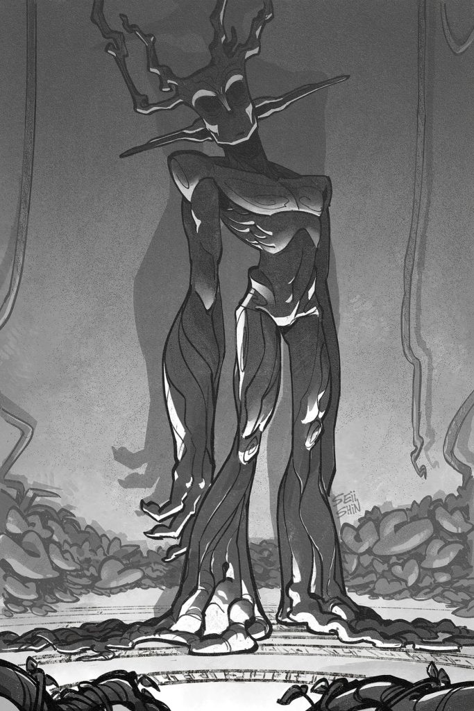 Necroflora artwork by Elise Byenkya for Konn Lavery's novella found in Sequel.